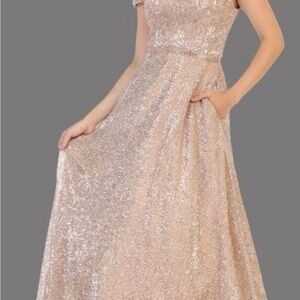 Elegant Sequin Evening Gown